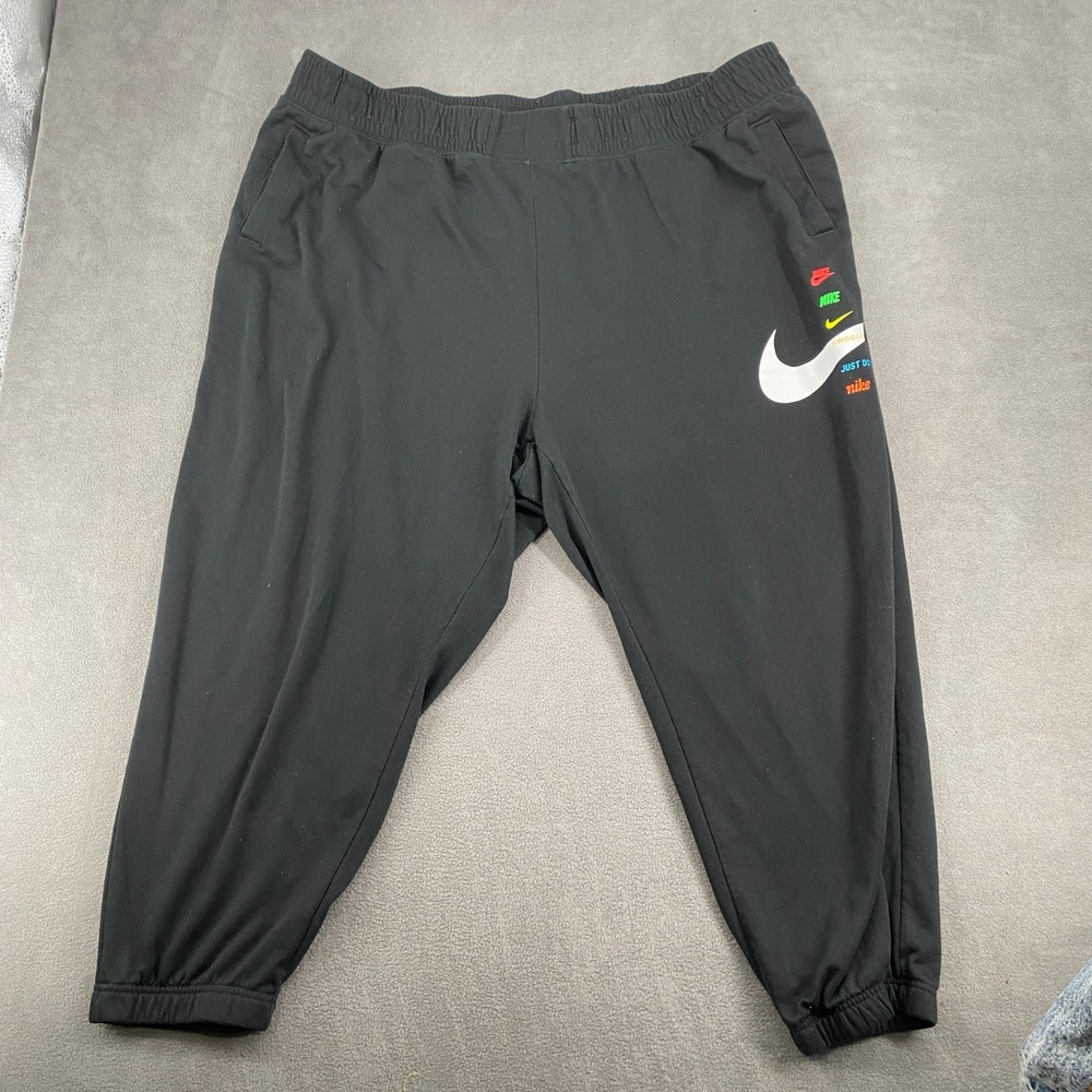 Nike Mens Sportswear Multi Logo Jogger Sweatpants Black CU4379-010 Size XL
